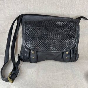 Cuoieria Fiorentina Black Leather Shoulder Purse **See description**